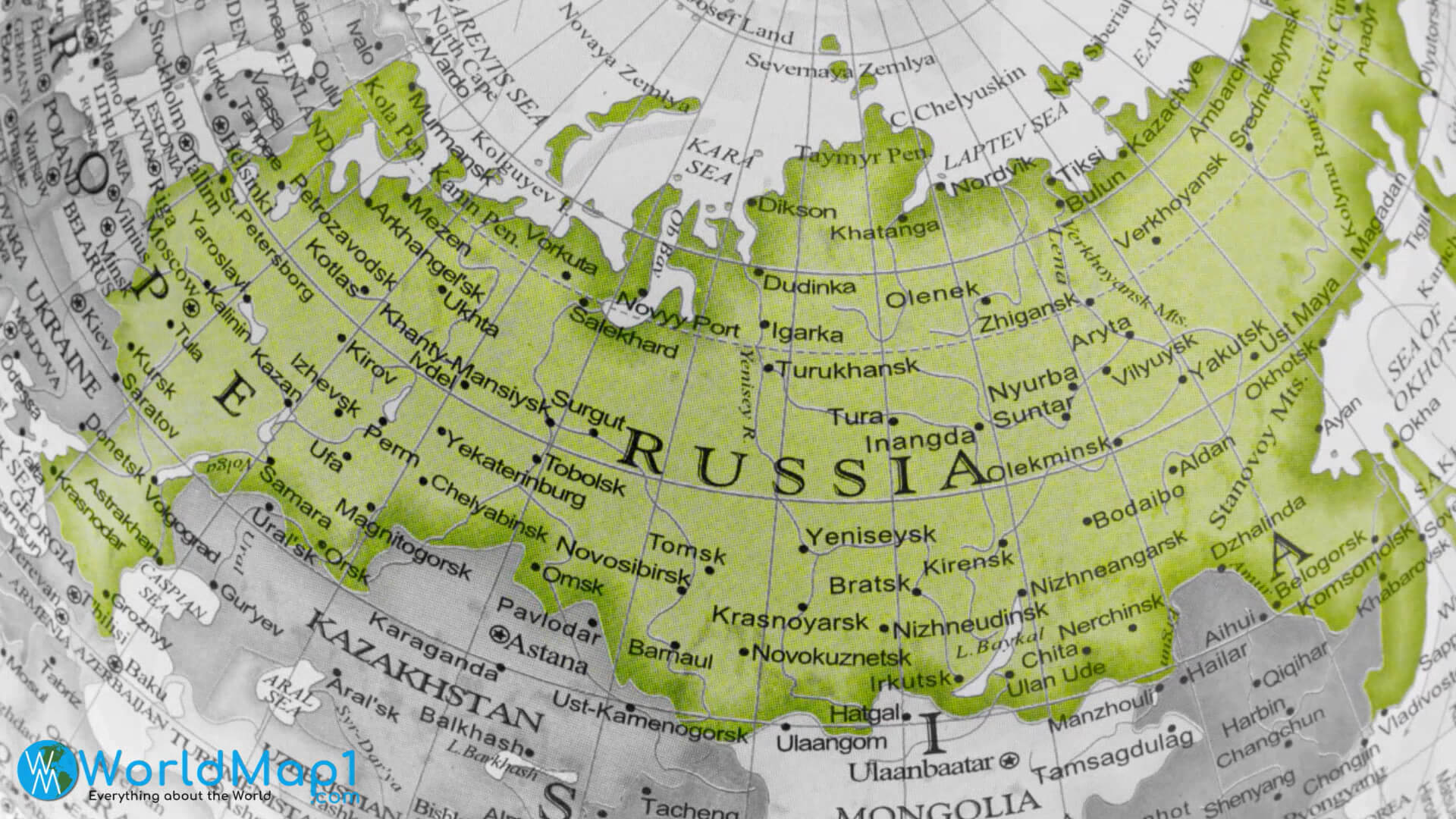 Rusya Şehirleri Haritası